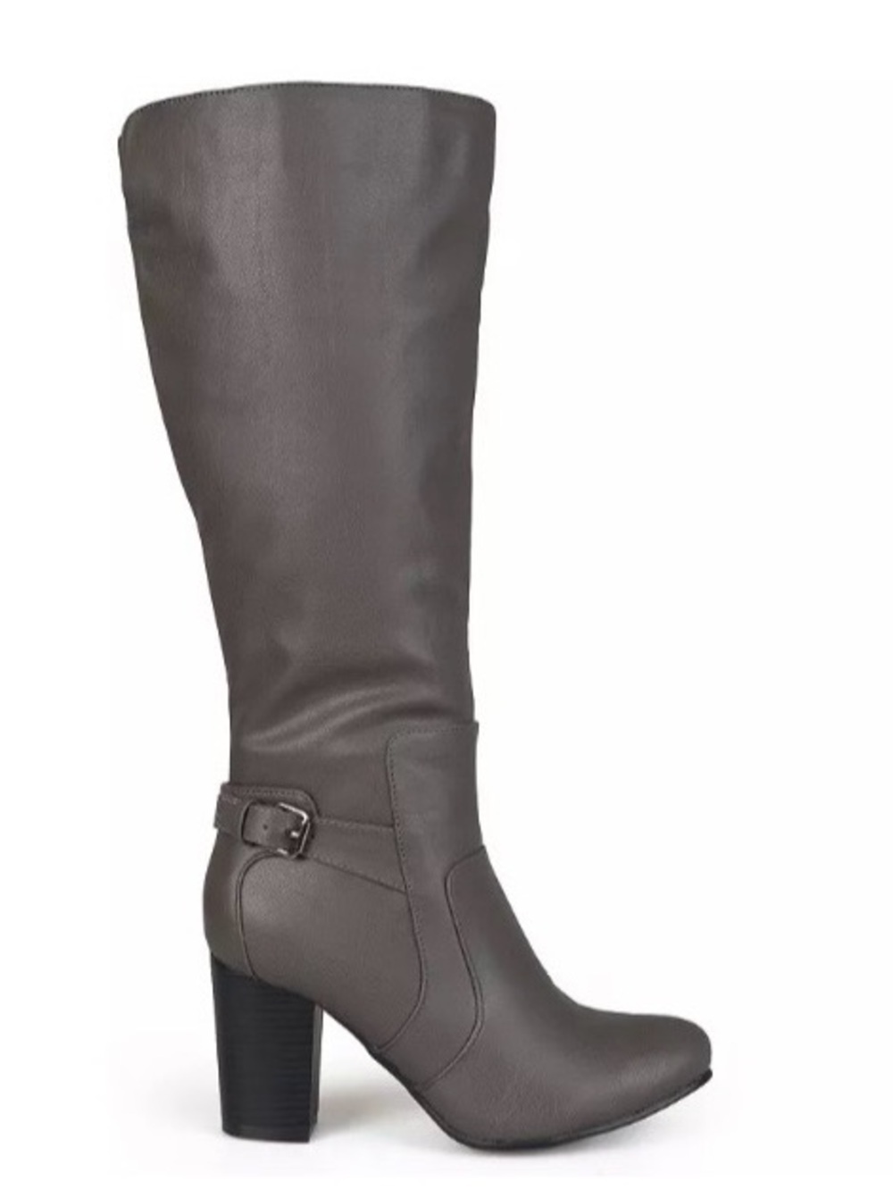 Journee Collection Tall Gray Knee-High Block Heel Boot Size 9